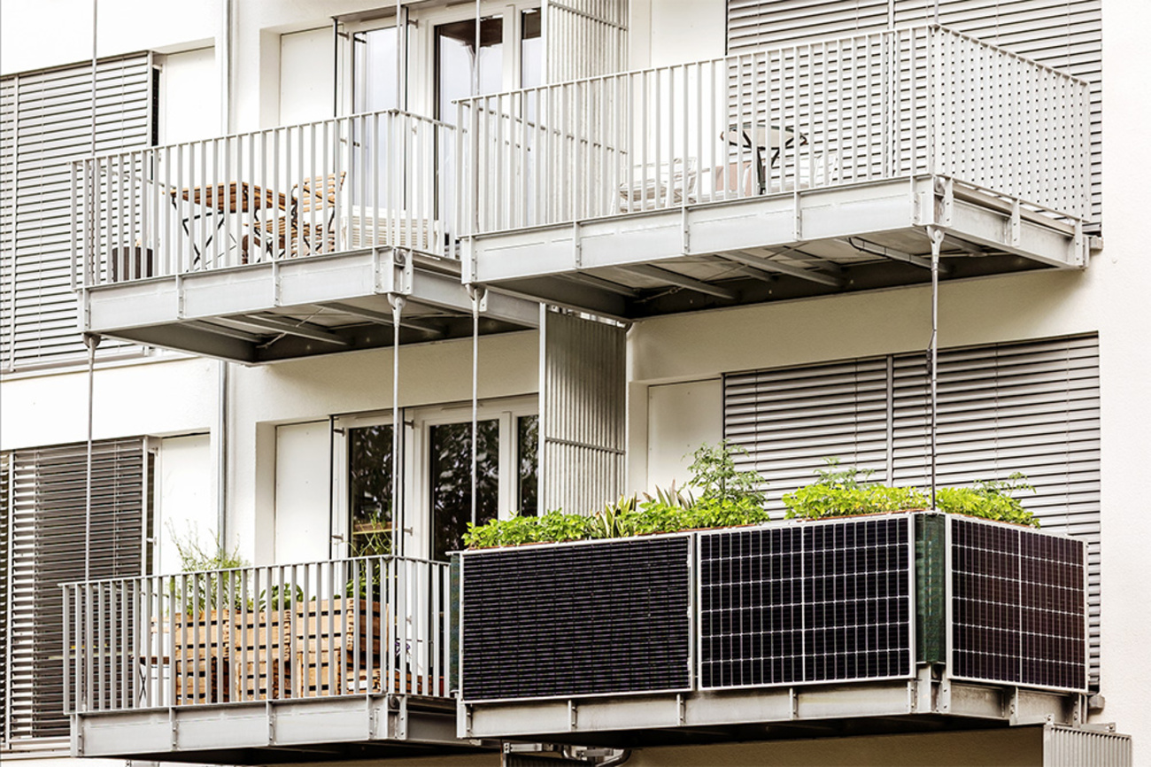 Balkon­kraftwerk bei Elektro FEGER GmbH in Aschaffenburg